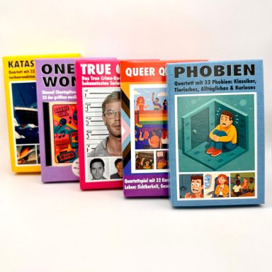 Quartette Sortiment - Indiecards Quartette - Kartenspiele für Spielefans, Spieleabende